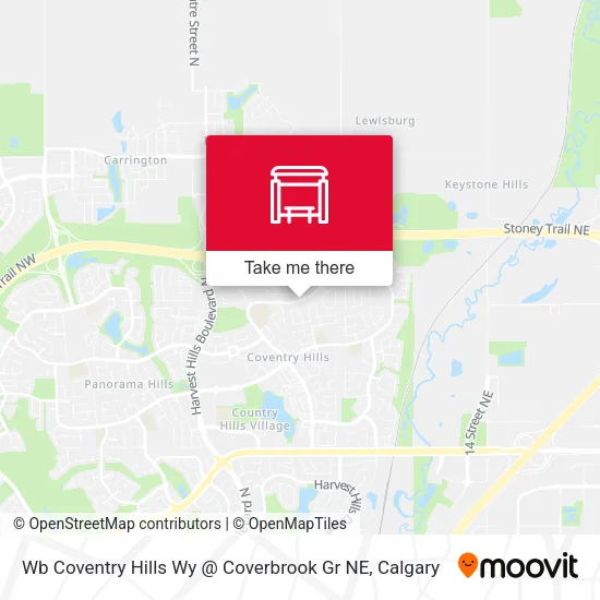 Wb Coventry Hills Wy @ Coverbrook Gr NE map