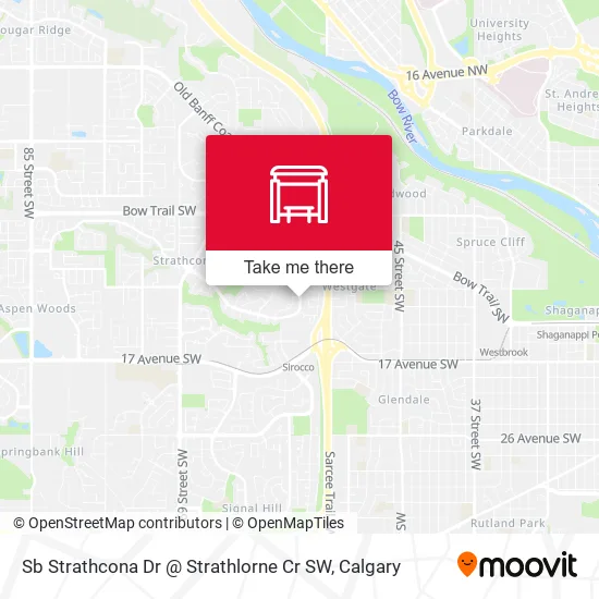 Sb Strathcona Dr @ Strathlorne Cr SW map