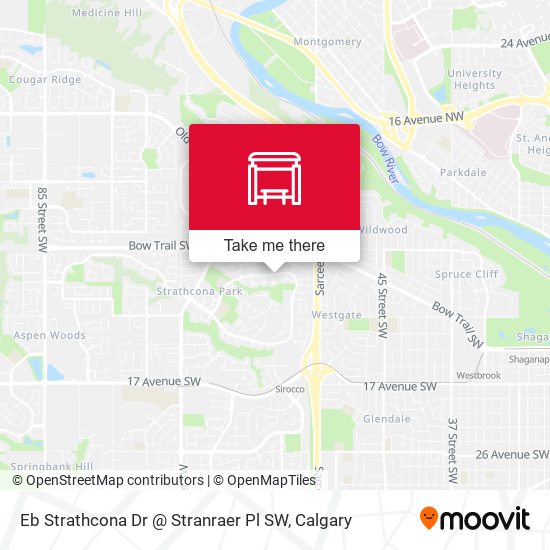 Eb Strathcona Dr @ Stranraer Pl SW map
