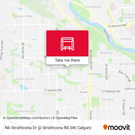 Nb Strathcona Dr @ Strathcona Rd SW map