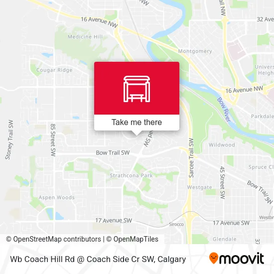 Wb Coach Hill Rd @ Coach Side Cr SW map