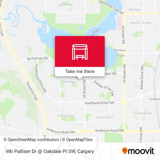 Wb Palliser Dr @ Oakdale Pl SW map