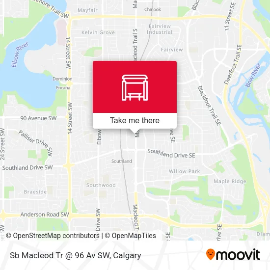 Sb Macleod Tr @ 96 Av SW map