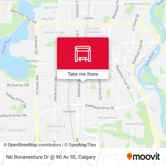 Nb Bonaventure Dr @ 90 Av SE map