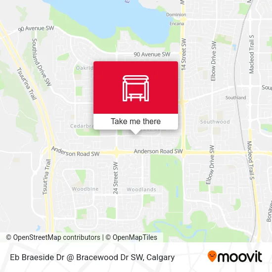 Eb Braeside Dr @ Bracewood Dr SW map