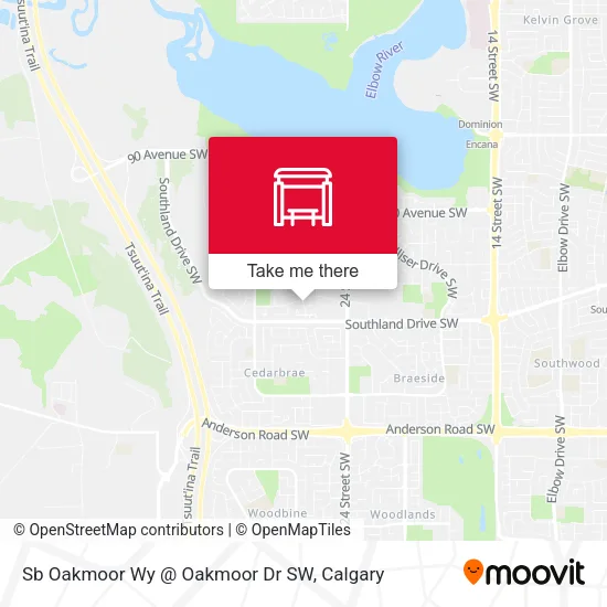 Sb Oakmoor Wy @ Oakmoor Dr SW map