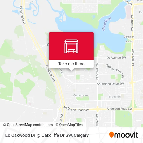 Eb Oakwood Dr @ Oakcliffe Dr SW map