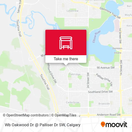 Wb Oakwood Dr @ Palliser Dr SW map