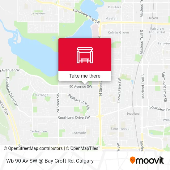 Wb 90 Av SW @ Bay Croft Rd map