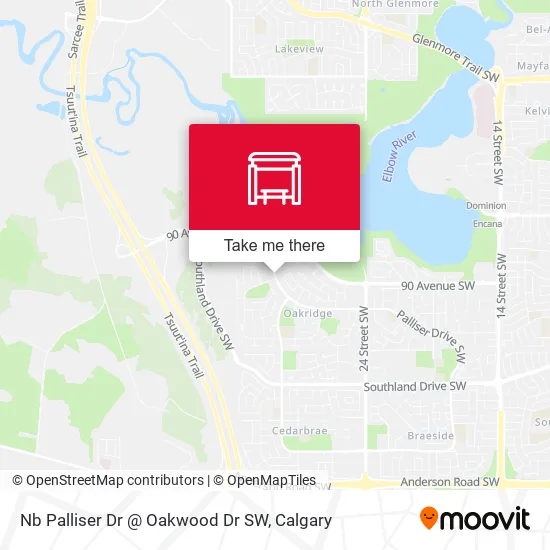 Nb Palliser Dr @ Oakwood Dr SW map