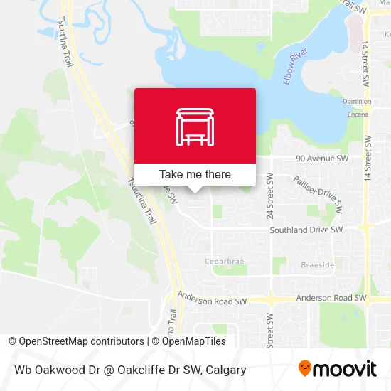 Wb Oakwood Dr @ Oakcliffe Dr SW map