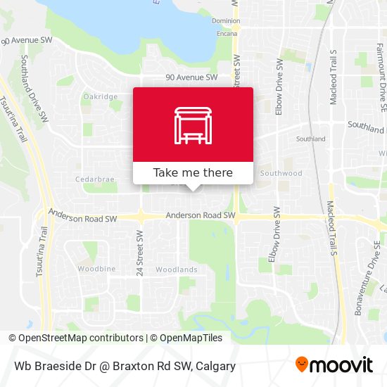 Wb Braeside Dr @ Braxton Rd SW map