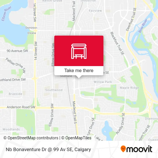 Nb Bonaventure Dr @ 99 Av SE map