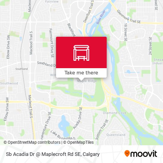 Sb Acadia Dr @ Maplecroft Rd SE plan