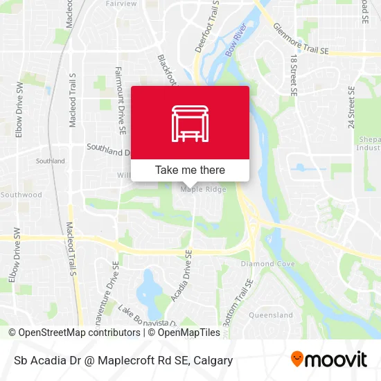 Sb Acadia Dr @ Maplecroft Rd SE map