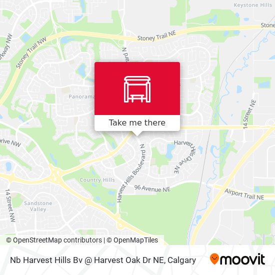 Nb Harvest Hills Bv @ Harvest Oak Dr NE map