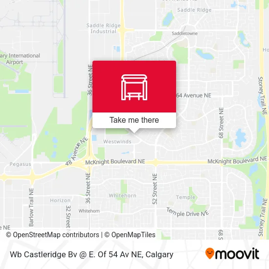 Wb Castleridge Bv @ E. Of 54 Av NE map