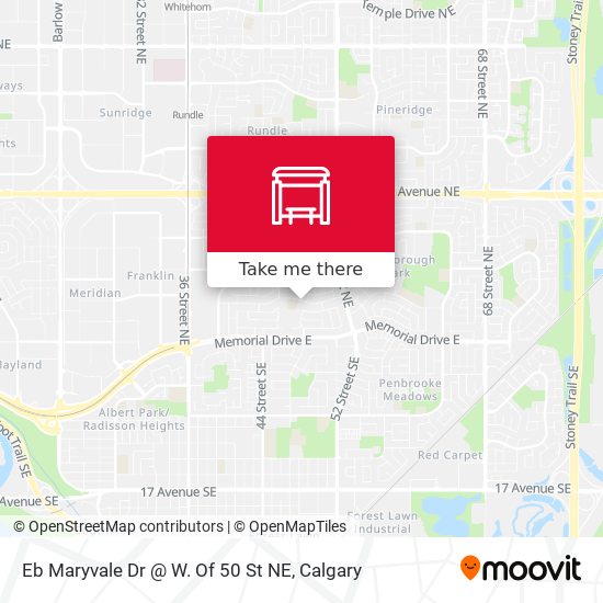 Eb Maryvale Dr @ W. Of 50 St NE map