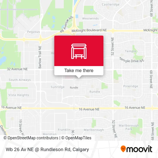 Wb 26 Av NE @ Rundleson Rd map