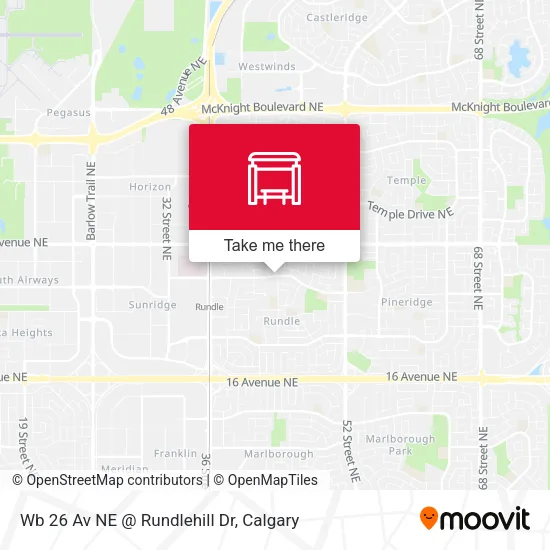 Wb 26 Av NE @ Rundlehill Dr map