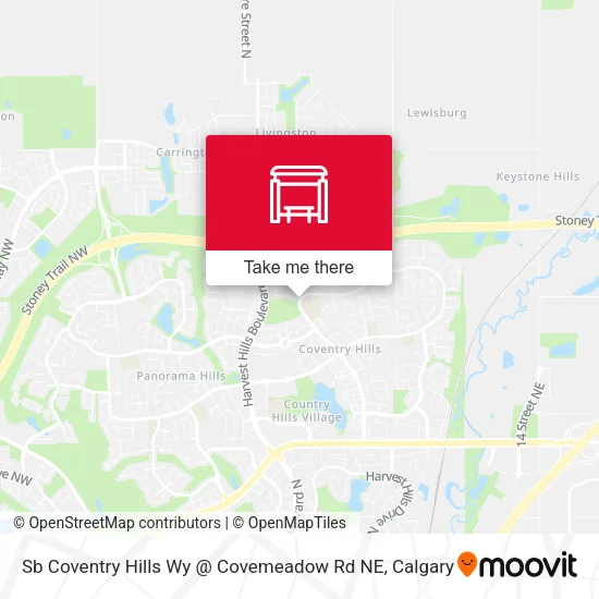 Sb Coventry Hills Wy @ Covemeadow Rd NE map