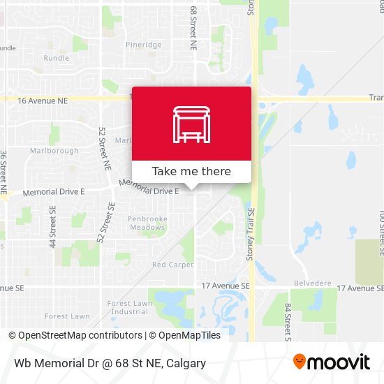 Wb Memorial Dr @ 68 St NE map