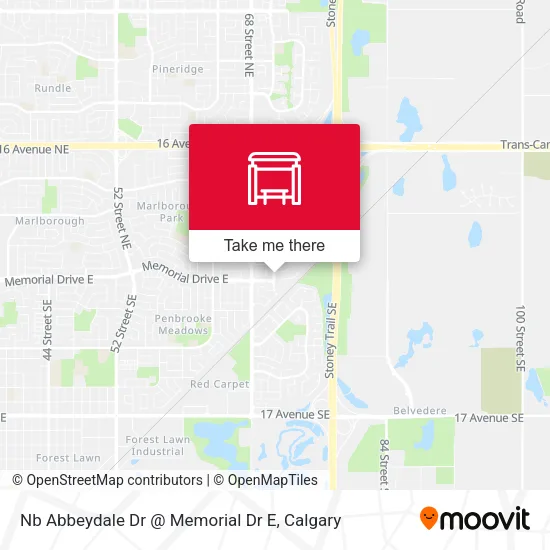 Nb Abbeydale Dr @ Memorial Dr E map