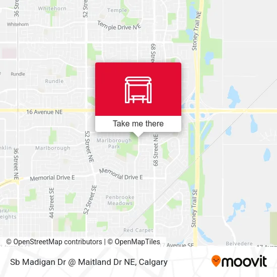 Sb Madigan Dr @ Maitland Dr NE map