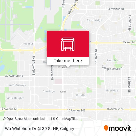 Wb Whitehorn Dr @ 39 St NE map