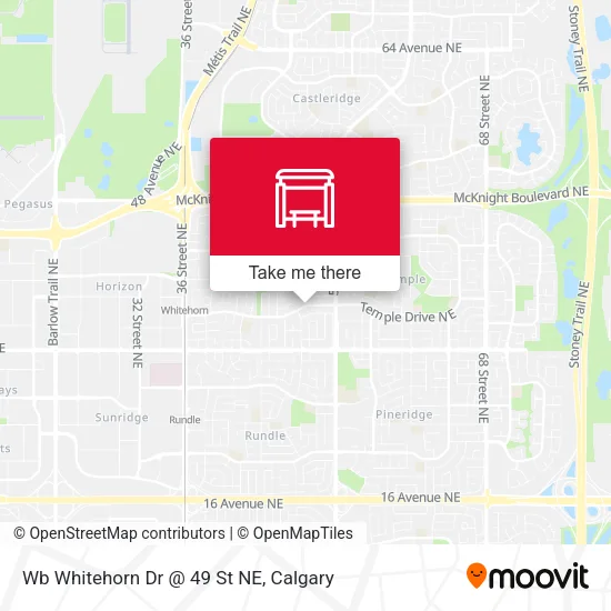 Wb Whitehorn Dr @ 49 St NE map