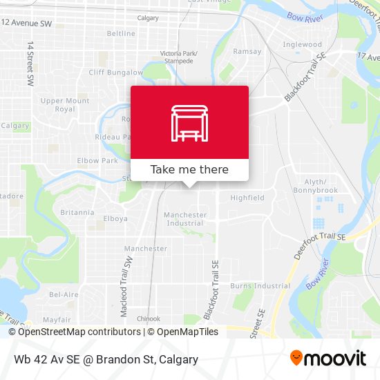 Wb 42 Av SE @ Brandon St map