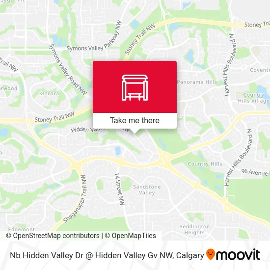Nb Hidden Valley Dr @ Hidden Valley Gv NW map