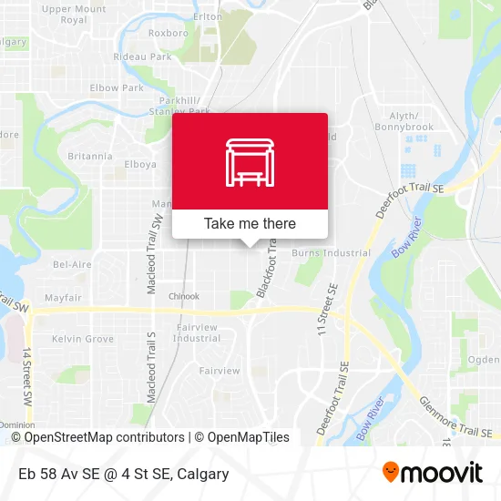 Eb 58 Av SE @ 4 St SE map
