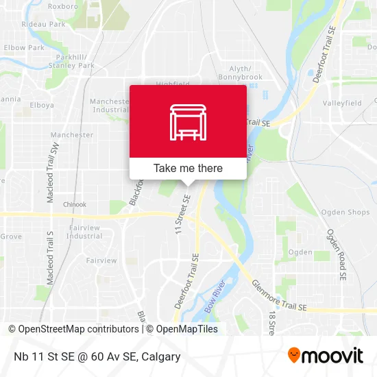 Nb 11 St SE @ 60 Av SE map