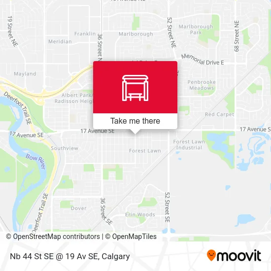 Nb 44 St SE @ 19 Av SE map