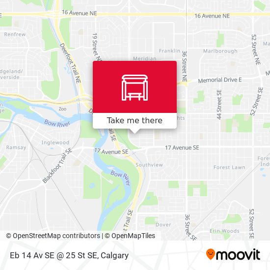 Eb 14 Av SE @ 25 St SE map