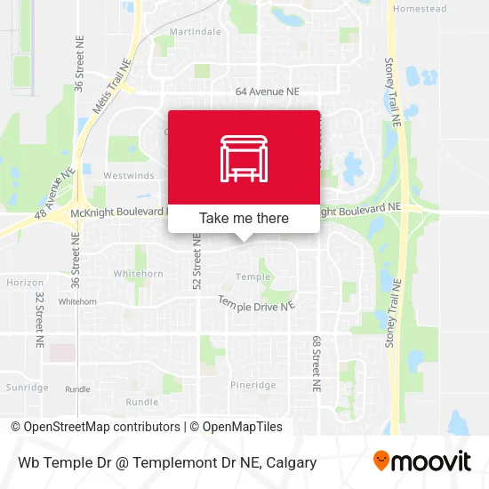 Wb Temple Dr @ Templemont Dr NE map