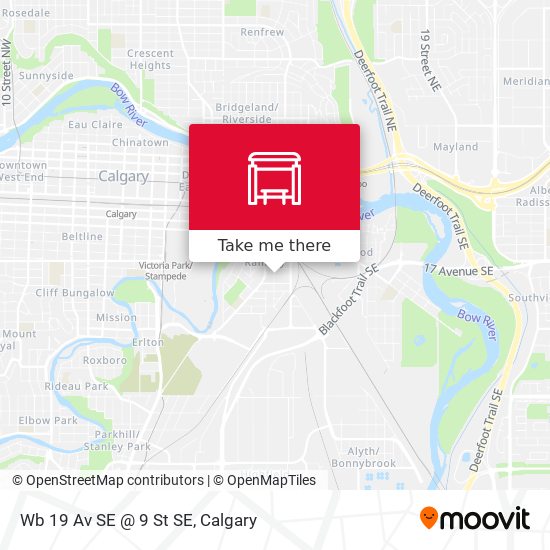 Wb 19 Av SE @ 9 St SE map