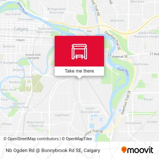 Nb Ogden Rd @ Bonnybrook Rd SE map