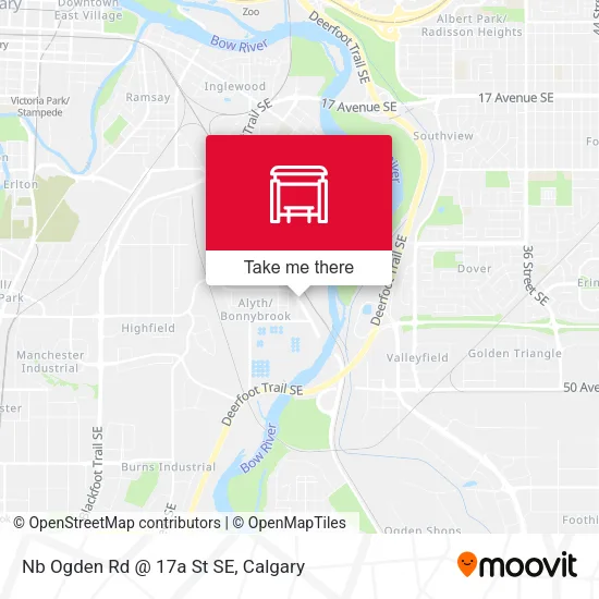 Nb Ogden Rd @ 17a St SE map