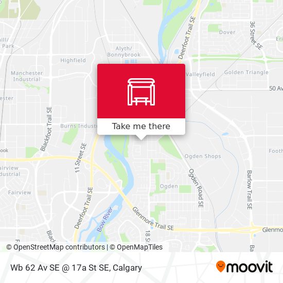 Wb 62 Av SE @ 17a St SE map