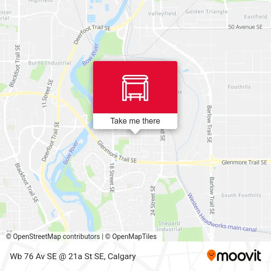Wb 76 Av SE @ 21a St SE map