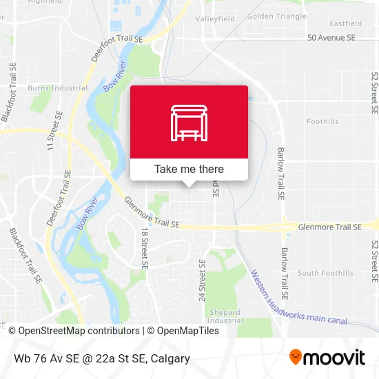Wb 76 Av SE @ 22a St SE map
