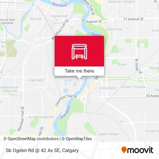 Sb Ogden Rd @ 42 Av SE map