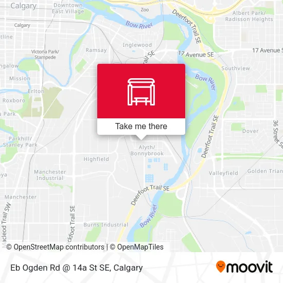 Eb Ogden Rd @ 14a St SE map