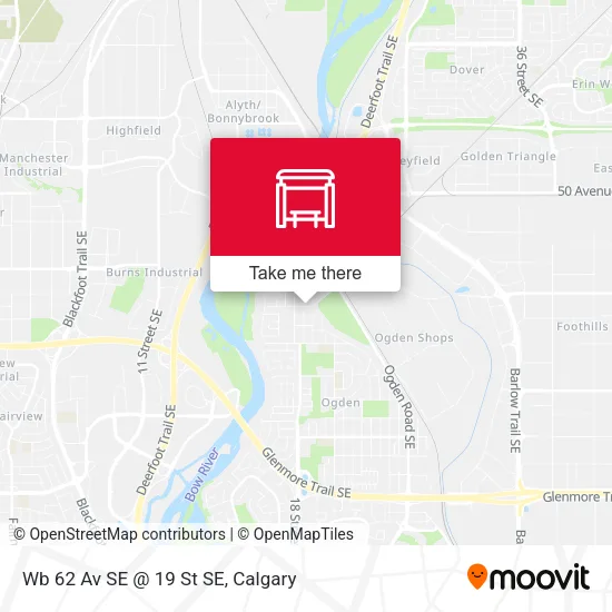 Wb 62 Av SE @ 19 St SE map