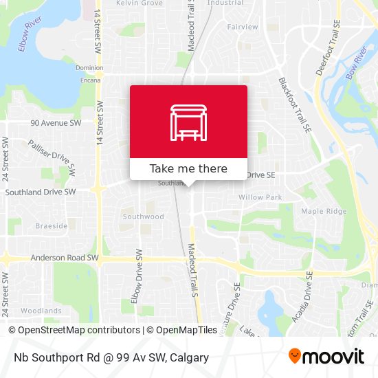 Nb Southport Rd @ 99 Av SW map