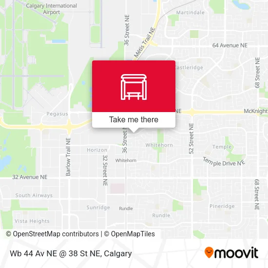 Wb 44 Av NE @ 38 St NE map