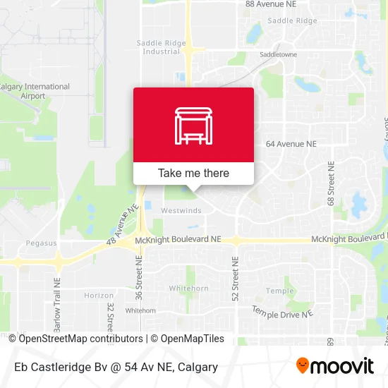 Eb Castleridge Bv @ 54 Av NE map