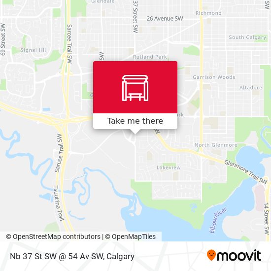 Nb 37 St SW @ 54 Av SW map